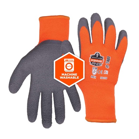 Proflex By Ergodyne Orange Coated Lightweight Winter Work Gloves, 2XL, PK144 7401-CASE